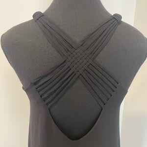 Naked Zebra Strappy Back Detail Top EUC